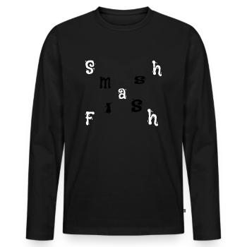 Conception Smash Flash - T-shirt manches longues Premium bio Homme - noir - Devant - Nico (187cm)