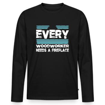 blague d’idée de cadeau d’anniversaire d’amour - T-shirt manches longues Premium bio Homme - noir - Devant - Nico (187cm)