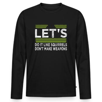 citation amusante blagues vertes déclaration de symbole de paix - T-shirt manches longues Premium bio Homme - noir - Devant - Nico (187cm)