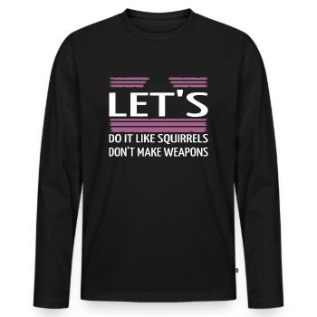 Déclaration de fierté Hippie Festival Cadeau Anniversaire - T-shirt manches longues Premium bio Homme - noir - Devant - Nico (187cm)