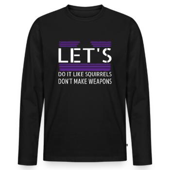 counterculture family hippy peace symbol anti war - Men's Premium Organic Long Sleeve Shirt - black - Front - Nico (187cm)
