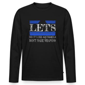 gift happy fun sayings cool disarmament heart - Men's Premium Organic Long Sleeve Shirt - black - Front - Nico (187cm)