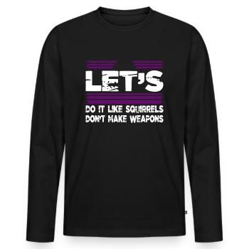 present fun 1960s birthday present funny quote - Men's Premium Organic Long Sleeve Shirt - black - Front - Nico (187cm)