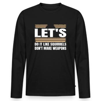 love peace movement 1960s happy bird - Männer Premium Bio Langarmshirt - Schwarz - Vorne - Nico (187cm)