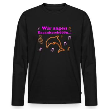 Wir Sagen Dankeschön Malle Party 40 Jahre Schlager - Männer Premium Bio Langarmshirt - Schwarz - Vorne - Nico (187cm)