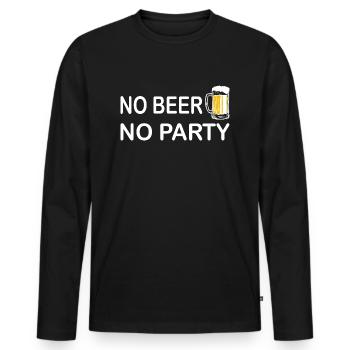 Bier Wein Whiskey Schnaps Alkohol - Männer Premium Bio Langarmshirt - Schwarz - Vorne - Nico (187cm)