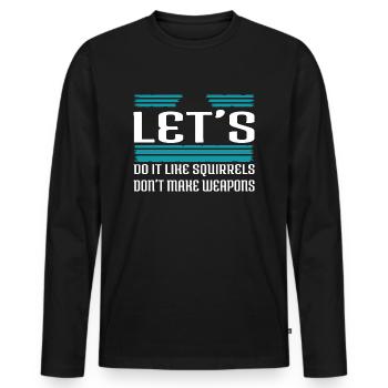 Family Statement Counterculture Happy Humor - Men's Premium Organic Long Sleeve Shirt - black - Front - Nico (187cm)