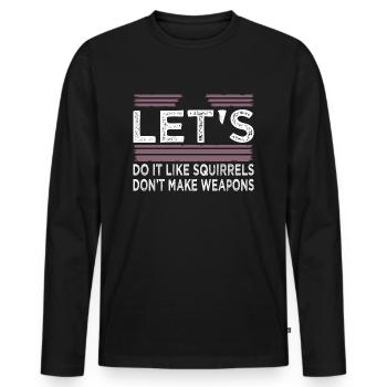 Peace for Paris Fun Statement Funky - Men's Premium Organic Long Sleeve Shirt - black - Front - Nico (187cm)