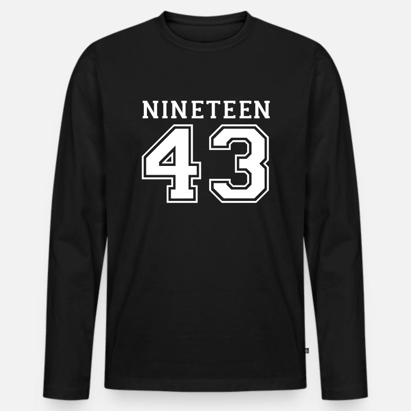 1943 - Männer Premium Bio Langarmshirt - Schwarz