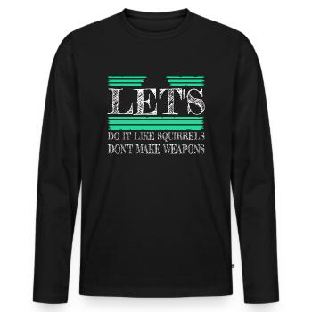 Hippie Hippie Festival Bday Present Citation Drôle - T-shirt manches longues Premium bio Homme - noir - Devant - Nico (187cm)