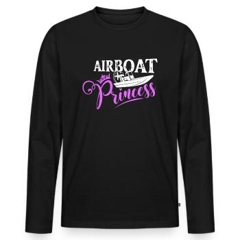 Airboat Princess Propeller Swamp Air Boat Hydropla - Männer Premium Bio Langarmshirt - Schwarz - Vorne - Nico (187cm)