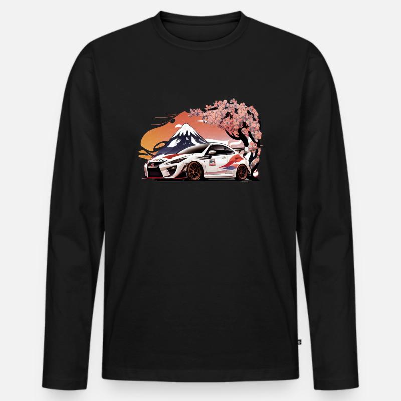 Driven Elegance – Japanische Autoliebhaber - Männer Premium Bio Langarmshirt - Schwarz