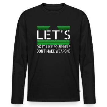 hippie festival present peace for paris green - Männer Premium Bio Langarmshirt - Schwarz - Vorne - Nico (187cm)