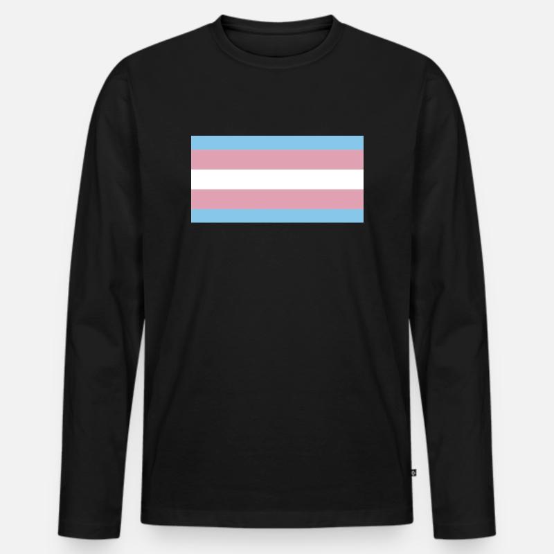 trans pride - Männer Premium Bio Langarmshirt - Schwarz