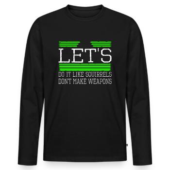 déclaration d’amour cadeau cadeau idée anti guerre oiseau - T-shirt manches longues Premium bio Homme - noir - Devant - Nico (187cm)