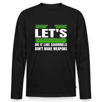 1960s bird peace symbol fun funny quote birthday - Männer Premium Bio Langarmshirt - Schwarz - Vorne - Nico (187cm)