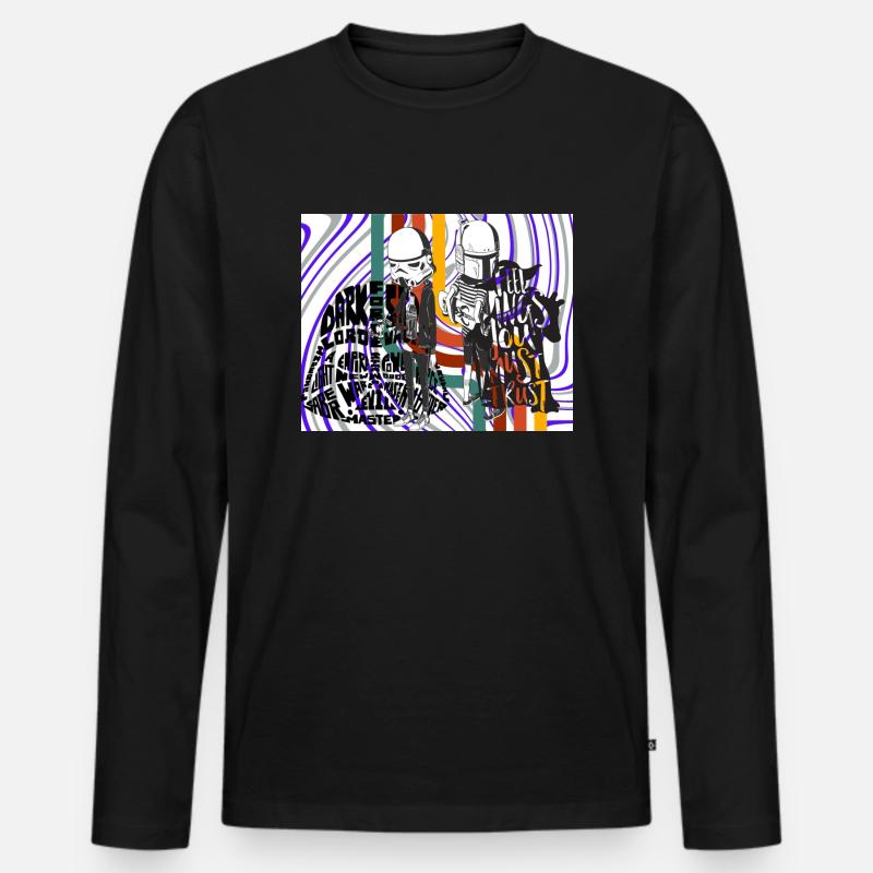 6 Original - Männer Premium Bio Langarmshirt - Schwarz