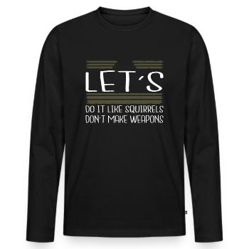 peace movement present idea bday child quote - Männer Premium Bio Langarmshirt - Schwarz - Vorne - Nico (187cm)