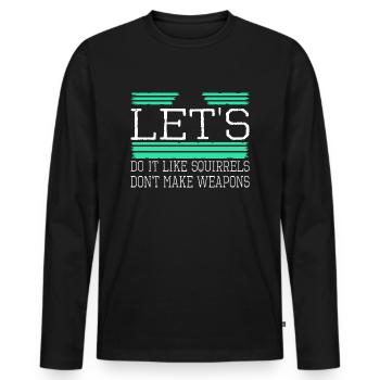 idée de cadeau d’anniversaire vert d’amour d’enfant - T-shirt manches longues Premium bio Homme - noir - Devant - Nico (187cm)