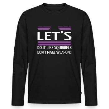 Déclaration amusante Famille Heureux Drôle Citation Fierté Drôle - T-shirt manches longues Premium bio Homme - noir - Devant - Nico (187cm)