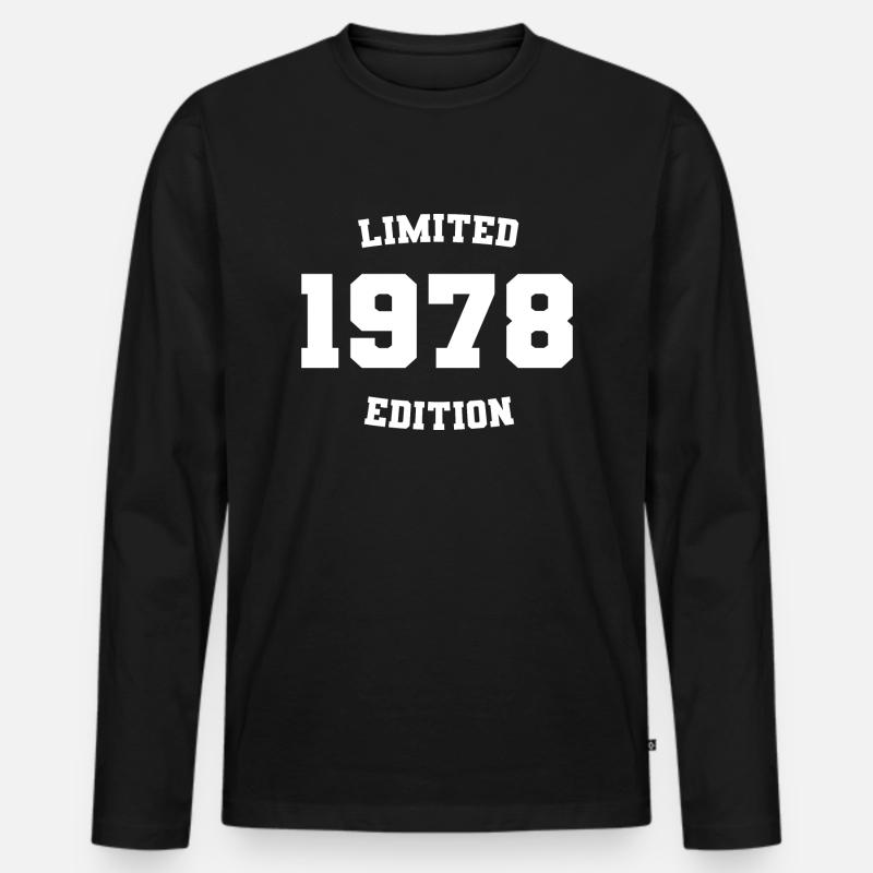 Limitierte Auflage 1978 - Männer Premium Bio Langarmshirt - Schwarz