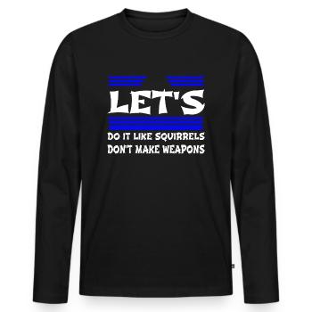 birthday present gift statement peace sign - Männer Premium Bio Langarmshirt - Schwarz - Vorne - Nico (187cm)