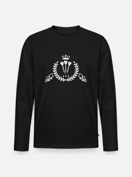 Darts Coat of Arms - Men's Premium Organic Long Sleeve Shirt - black