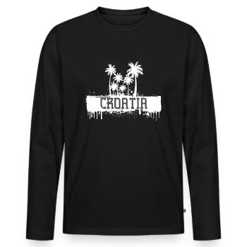 Split croatia football soccer dalmatia tourism - Men's Premium Organic Long Sleeve Shirt - black - Front - Nico (187cm)