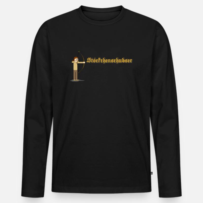Stöckchenschubser - Männer Premium Bio Langarmshirt - Schwarz
