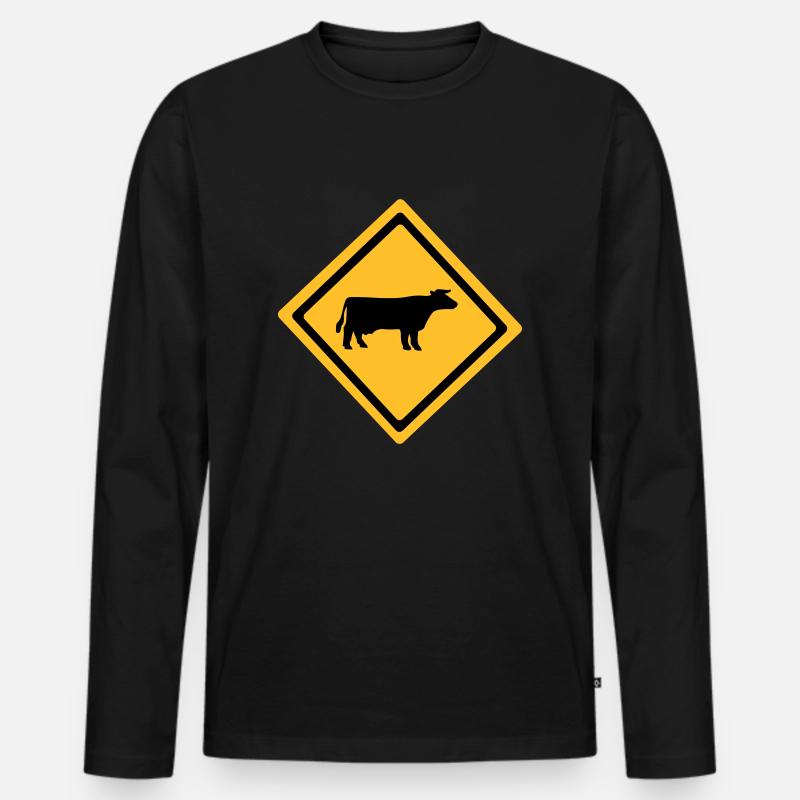 Cattle Anmelden - Männer Premium Bio Langarmshirt - Schwarz