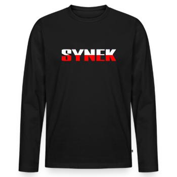 Synek polska - Männer Premium Bio Langarmshirt - Schwarz - Vorne - Nico (187cm)
