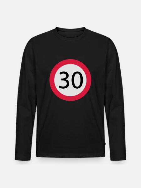 30 - Men's Premium Organic Long Sleeve Shirt - black