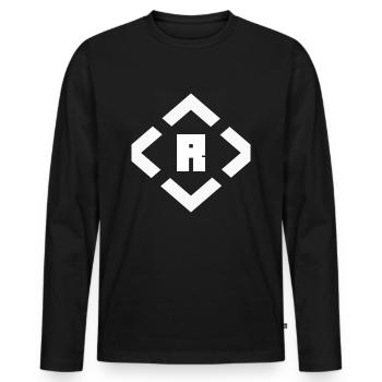 Rage Kapuzen-Pulli - Männer Premium Bio Langarmshirt - Schwarz - Vorne - Nico (187cm)