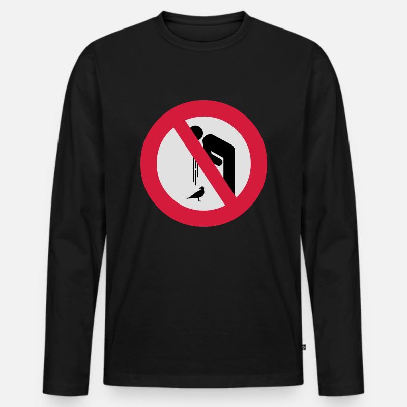 Don't Barf on Birds () - Männer Premium Bio Langarmshirt - Schwarz