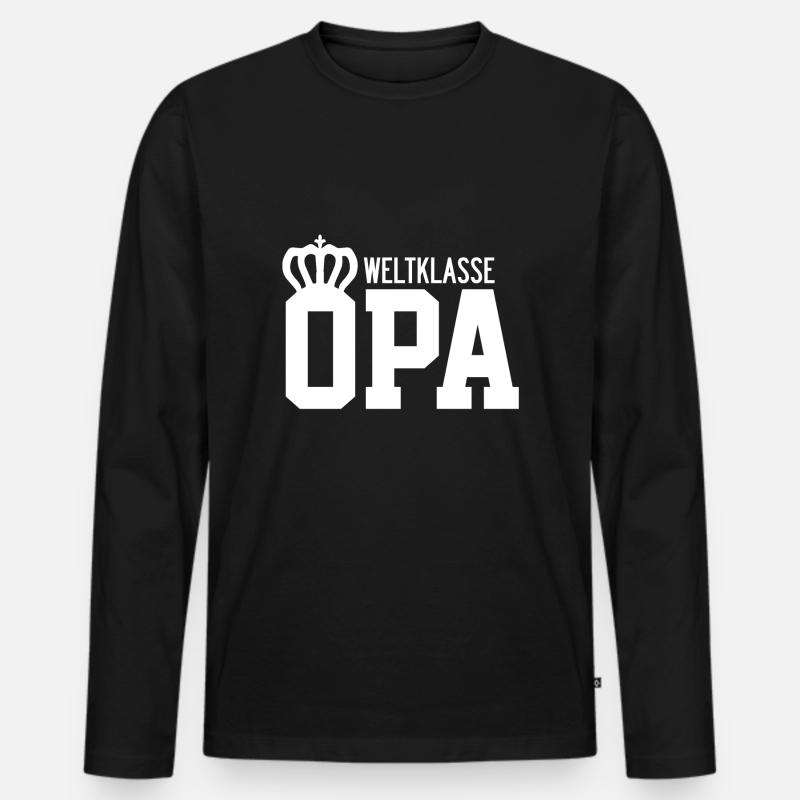 OPA - Männer Premium Bio Langarmshirt - Schwarz