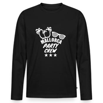 Mallorca - Männer Premium Bio Langarmshirt - Schwarz - Vorne - Nico (187cm)