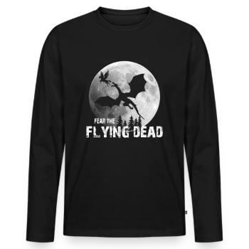 Drachen-the flying dead - Männer Premium Bio Langarmshirt - Schwarz - Vorne - Nico (187cm)