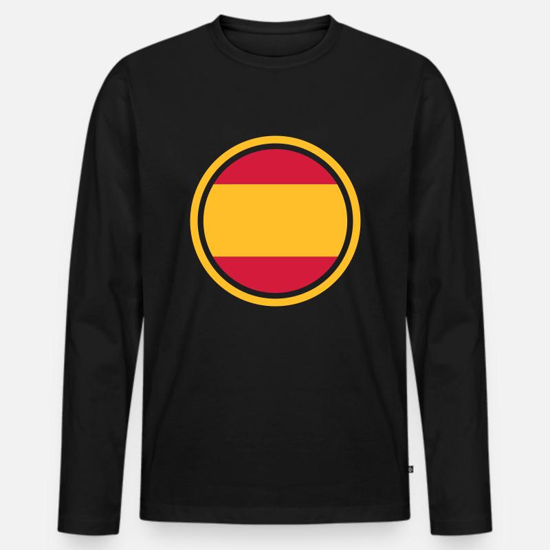 spain_2c - Männer Premium Bio Langarmshirt - Schwarz
