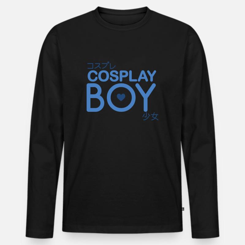 Cosplay Boy Geschenk - Männer Premium Bio Langarmshirt - Schwarz