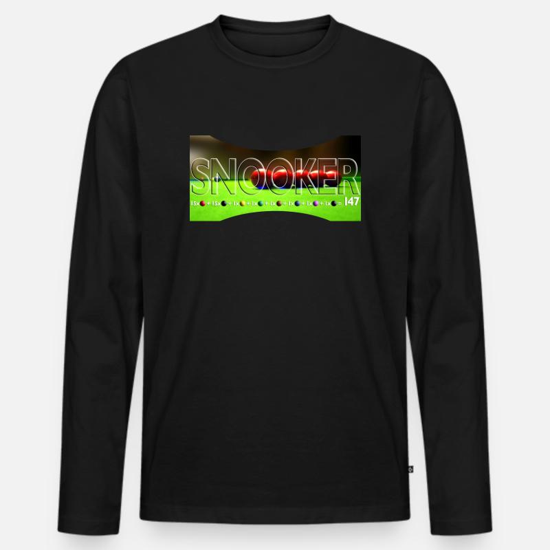SNOOKER - maximum break - Männer Premium Bio Langarmshirt - Schwarz