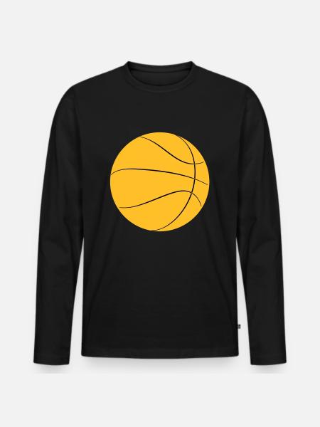 basketball - Männer Premium Bio Langarmshirt - Schwarz
