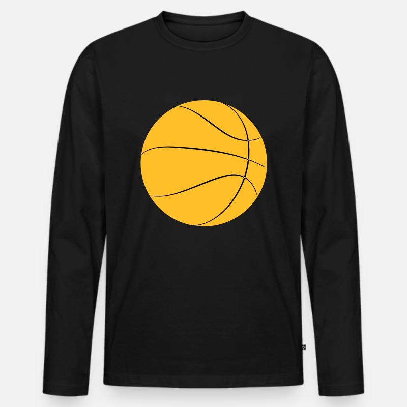 basketball - Männer Premium Bio Langarmshirt - Schwarz