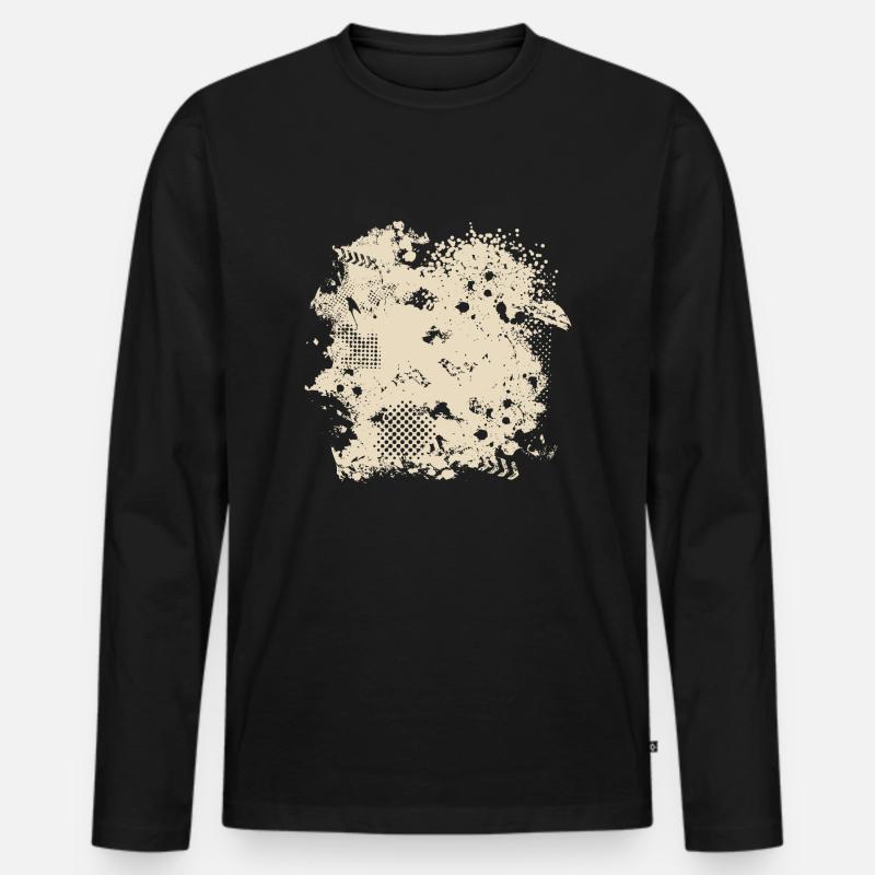 Vector background de - Männer Premium Bio Langarmshirt - Schwarz