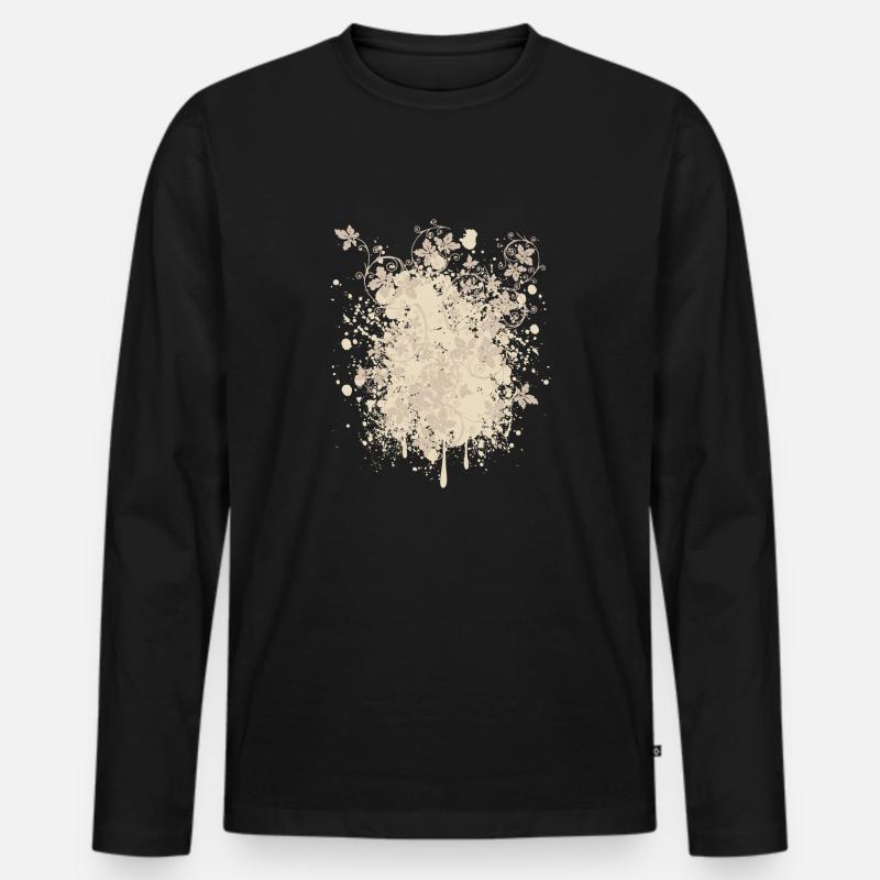 Vector background de - Männer Premium Bio Langarmshirt - Schwarz