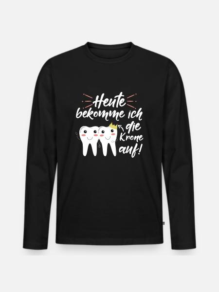 heute bekomme ich die kro - Männer Premium Bio Langarmshirt - Schwarz