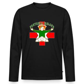 N.Ireland football goal celebration player design - Men's Premium Organic Long Sleeve Shirt - black - Front - Nico (187cm)