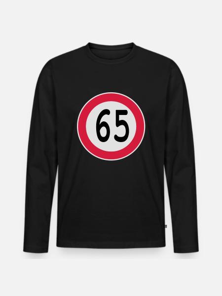(65) - Männer Premium Bio Langarmshirt - Schwarz