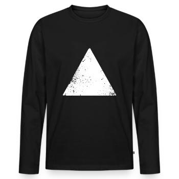hipster triangle shape - Men's Premium Organic Long Sleeve Shirt - black - Front - Nico (187cm)