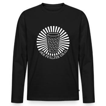 der pfälzer gral - Männer Premium Bio Langarmshirt - Schwarz - Vorne - Nico (187cm)