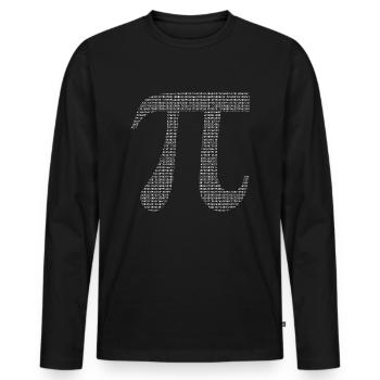 Zahlen von Pi - Männer Premium Bio Langarmshirt - Schwarz - Vorne - Nico (187cm)